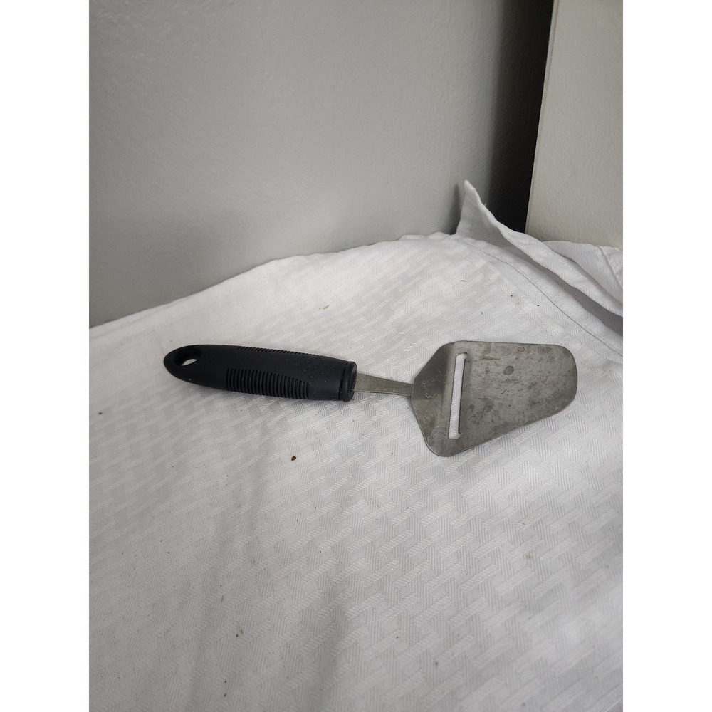 Stainless Steel Cheese Slicer Plane with Ergonomic Black Grip Handle